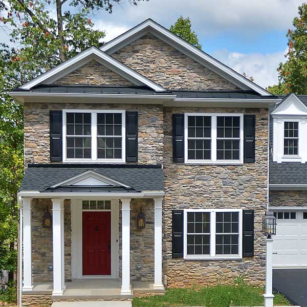Modern home exterior view